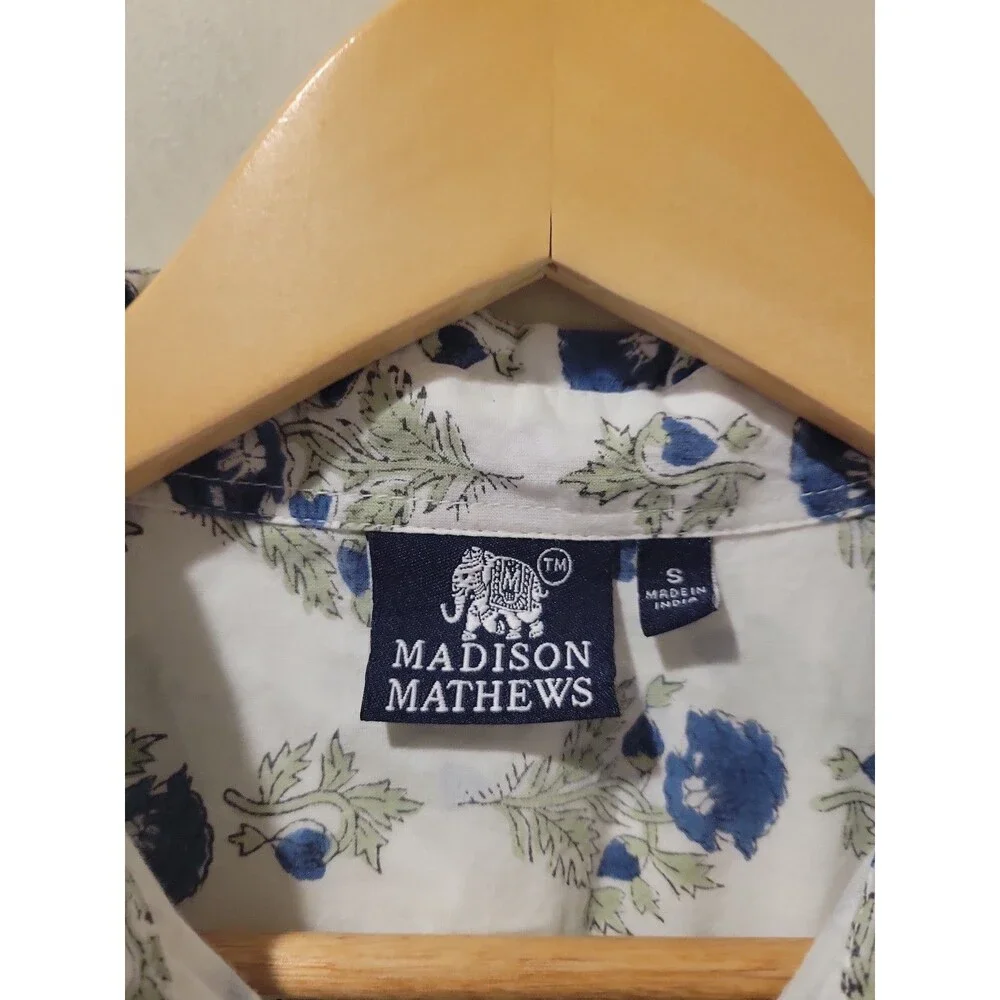 Madison Mathews Maxi Dress Short Sleeve Pockets Floral Cottagecore Southern S - Picture 5 of 9